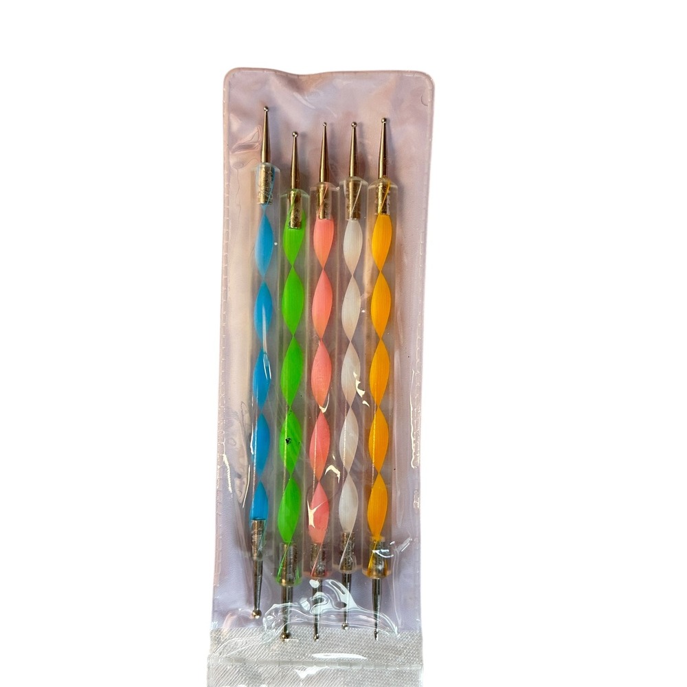 Set of 5 Nail‎ Art Dotting Tools Rhinestone Gems Stamping Painting Manicure